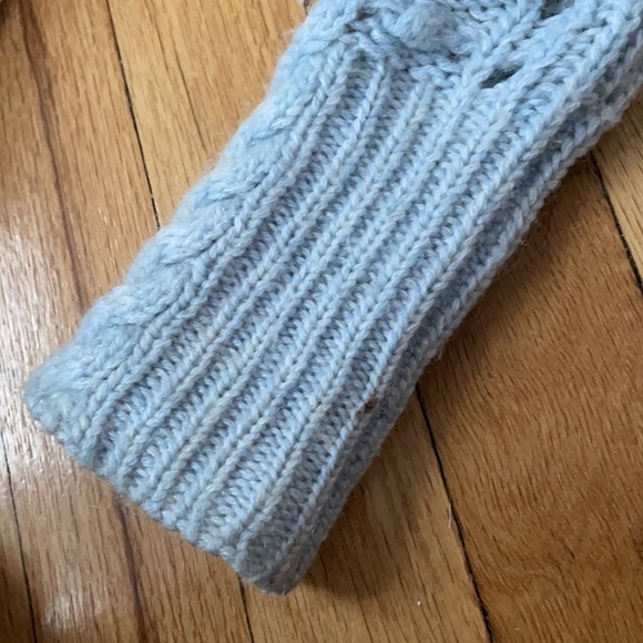 Club Monaco textured knit wool blend blue sweater top - Picture 5 of 8